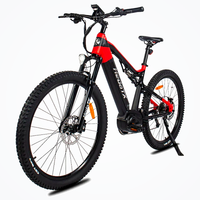 HKM-1096275 31 mph Mid-Drive Electric Bicycle, 48V 15Ah 720Wh Down-Tube Battery, 9-Speed Shimano Drivetrain, 27.5 x 2.4 in Tires