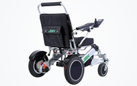 HKM-0324051 Light Folding Electric Wheelchair Dual 250W Motors 24V 12Ah Battery 12.4 Mile Range 265 lb Capacity Aluminum