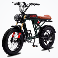 HKM-8900819 48V 13Ah Electric Moped Bike, 750W Rear Hub Motor, 28 mph Top Speed, 20 x 4.0 in Fat Tires, Mechanical Disc Brakes
