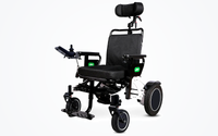 HKM-0192979 Folding Electric Wheelchair Dual 250W Motors 24V 12Ah Removable Battery 9.3 Mile Range 265 lb Capacity Aluminum Frame