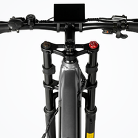 HKM-3586643 26 in x 4.0 Fat Tire Full Suspension Electric Mountain Bike, 2000 W Dual Hub Motor, 48 V 20 Ah Removable Battery