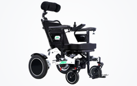 HKM-0192979 Folding Electric Wheelchair Dual 250W Motors 24V 12Ah Removable Battery 9.3 Mile Range 265 lb Capacity Aluminum Frame