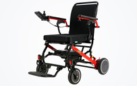 HKM-5468627 Light Folding Electric Wheelchair Dual 250W Motors 24V 24Ah Battery 12.4 Mile Range 265 lb Capacity Aluminum