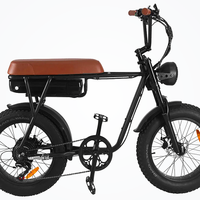 HKM-9752787 48V 750W Fat Tire Mountain Bike, 19 mph Top Speed, 20 x 4.0 in Tires, Mechanical Disc Brakes, 330 lb Load