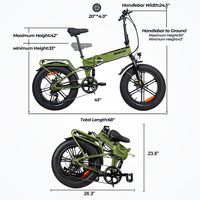 HKM-1292883 Folding Electric Bike, 500 W Rear Hub Motor, 48 V 12.5 Ah / 600 Wh Battery, 31 mph Top Speed, 7-Speed derailleur