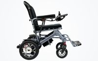 HKM-9499091 Light Folding Electric Wheelchair Dual 250W Motors 24V 12Ah Battery 12.4 Mile Range 330 lb Capacity Aluminum