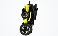 HKM-6320595 Heavy-Duty All-Terrain Folding Electric Wheelchair Dual 350W Motors 24V 20Ah Battery 21.7 Mile Range Alloy Frame