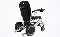 HKM-1569235 Heavy-Duty Folding Electric Wheelchair Dual 250W Motors 24V 12Ah Battery 12.4 Mile Range 440 lb Capacity Aluminum