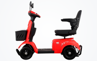 HKM-9630163 Foldable Mobility Scooter 500W Motor 24V 20Ah Battery 25 mi Range 10 mph Speed 220.5 lb Capacity, Bluetooth