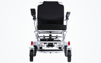 HKM-3469779 Light Folding Electric Wheelchair Dual 250W Hub Motors 24V 24Ah Battery 12.4 Mile Range 265 lb Capacity Aluminum