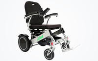 HKM-1569235 Heavy-Duty Folding Electric Wheelchair Dual 250W Motors 24V 12Ah Battery 12.4 Mile Range 440 lb Capacity Aluminum