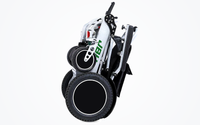 HKM-0324051 Light Folding Electric Wheelchair Dual 250W Motors 24V 12Ah Battery 12.4 Mile Range 265 lb Capacity Aluminum