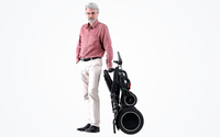 HKM-3338707 Folding Electric Wheelchair Dual 250W Motors 24V 24Ah Battery 12.4 Mile Range 330 lb Capacity Aluminum Frame