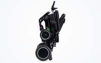 HKM-3338707 Folding Electric Wheelchair Dual 250W Motors 24V 24Ah Battery 12.4 Mile Range 330 lb Capacity Aluminum Frame