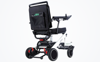 HKM-2355667 Light Folding Electric Wheelchair Dual 250W Motors 24V 24Ah Battery 12.4 Mile Range 330 lb Capacity Aluminum