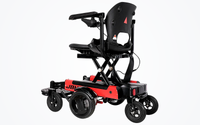 HKM-0979411 Portable Folding Electric Wheelchair Dual 250W Motors 24V 12Ah Battery 12.4 Mile Range 265 lb Capacity Aluminum