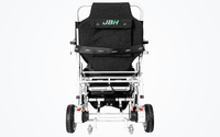 HKM-3240403 Light Folding Electric Wheelchair Dual 250W Hub Motors 24V 24Ah Battery 12.4 Mile Range 265 lb Capacity Aluminum