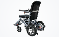 HKM-9499091 Light Folding Electric Wheelchair Dual 250W Motors 24V 12Ah Battery 12.4 Mile Range 330 lb Capacity Aluminum