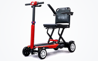 HKM-0023379 Foldable Mobility Scooter 250W Motor 24V 10Ah Battery 15.5 mi Range 4 mph Speed 440.9 lb Capacity, LED Lights
