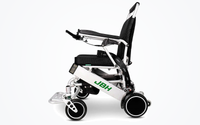 HKM-1274323 Light Folding Electric Wheelchair Dual 250W Motors 24V 12Ah Battery 12.4 Mile Range 353 lb Capacity Aluminum