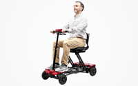 HKM-0416595 Foldable Mobility Scooter 270W Motor 24V 12Ah Battery 11.2 mi Range 5 mph Speed, Bluetooth, Folding Design