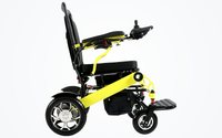 HKM-3142099 Light Folding Electric Wheelchair Dual 250W Motors 24V 12Ah Battery 15.5 Mile Range 265 lb Capacity Aluminum