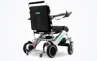 HKM-0848339 Light Folding Electric Wheelchair Dual 180W Motors 24V Dual Battery 12.4 Mile Range 265 lb Capacity Aluminum