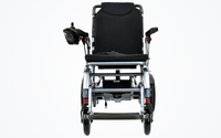 HKM-9499091 Light Folding Electric Wheelchair Dual 250W Motors 24V 12Ah Battery 12.4 Mile Range 330 lb Capacity Aluminum
