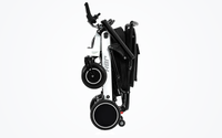 HKM-2355667 Light Folding Electric Wheelchair Dual 250W Motors 24V 24Ah Battery 12.4 Mile Range 330 lb Capacity Aluminum