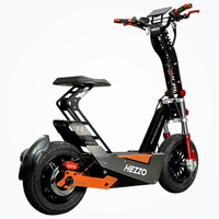 HKM-0871379 Electric Scooter, Brushless Motor, >40 mph Top Speed, 37-50 mi Range, 72V Lithium Battery Battery, 441 lb Load