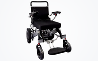 HKM-9499091 Light Folding Electric Wheelchair Dual 250W Motors 24V 12Ah Battery 12.4 Mile Range 330 lb Capacity Aluminum