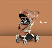 HKM-4005587 high landscape baby stroller in brown