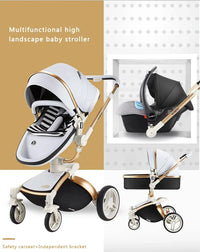 HKM-4005587 multifunctional high landscape stroller with safety car seat and independent bassinet bracket