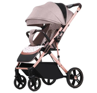 HKM-7904979 High Landscape Baby Stroller Telescopic Pull Rod Reversible Handle Panoramic Canopy Large Sunshade for Newborn to Toddler