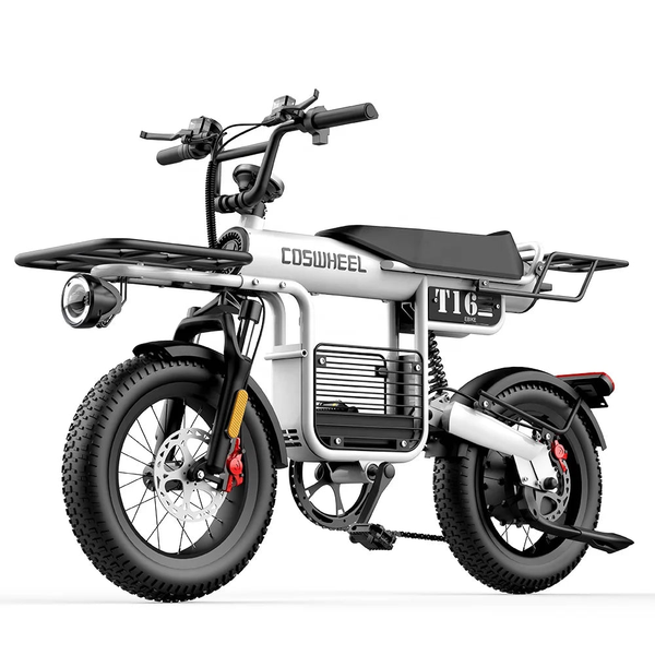 HKM-0146899 Fat Tire Electric Bike 1000W Motor 48V 20Ah Battery 93 Mile Range 16-Inch Tires Hydraulic Disc Brakes Full Suspension