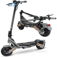 HKM-0300627 Electric Scooter 1200W Motor 48V 15.6Ah Battery 50 Mile Range 10-Inch All-Terrain Tires Dual Brakes Foldable Cruise Control