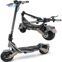 HKM-0300627 Electric Scooter 1200W Motor 48V 15.6Ah Battery 50 Mile Range 10-Inch All-Terrain Tires Dual Brakes Foldable Cruise Control