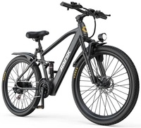 HKM-0703955 Electric Bike 400W Motor 36V 13Ah Battery 40 Mile Range 26-Inch Tires 21-Speed Disc Brakes Dual Suspension 330 lb Load