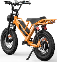 HKM-0775379 Electric Bike 750W Motor 48V 15Ah Battery 37 Mile Range 16-Inch Fat Tires 6-Speed Dual Suspension Disc Brakes