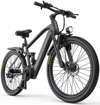 HKM-0835027 Electric Bike 400W Motor 36V 13Ah Battery 40 Mile Range 26-Inch Tires 21-Speed Disc Brakes Dual Suspension 330 lb Load