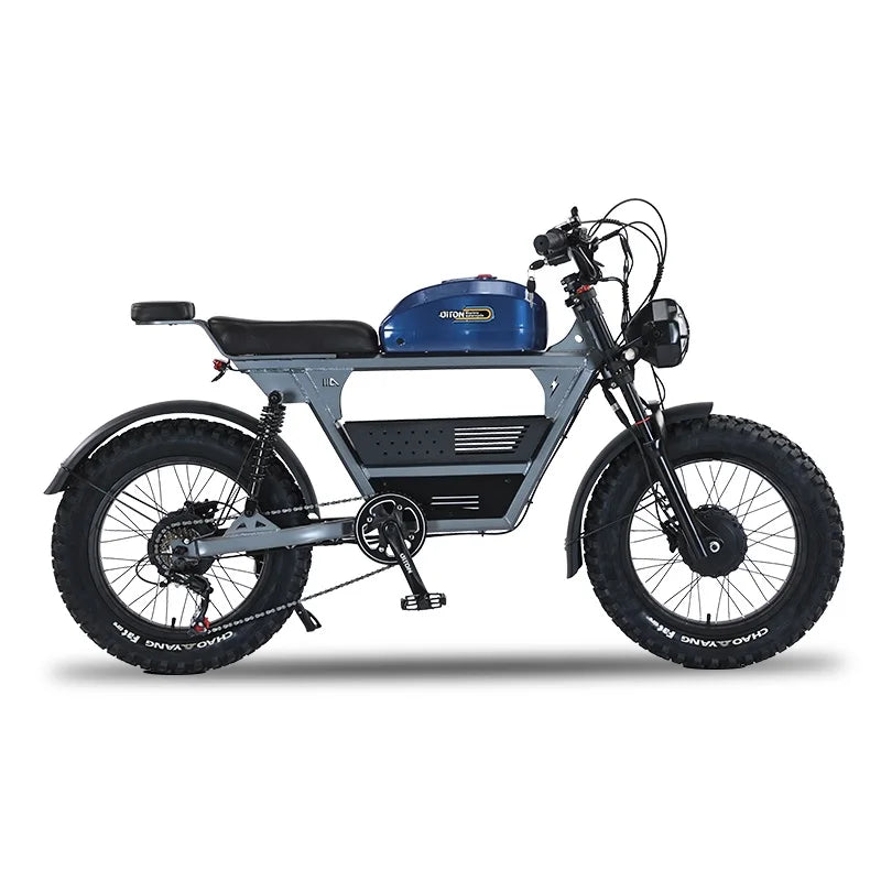HKM-1529043 Electric Bike 2000W Dual Motor 48V 26Ah Battery 37 Mile Range 20-Inch Fat Tires Full Suspension Shimano 7-Speed