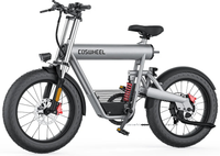 HKM-1752531 Electric Bike 1500W Motor 48V 20Ah Battery 93 Mile Range 20-Inch Fat Tires Full Suspension Shimano 7-Speed