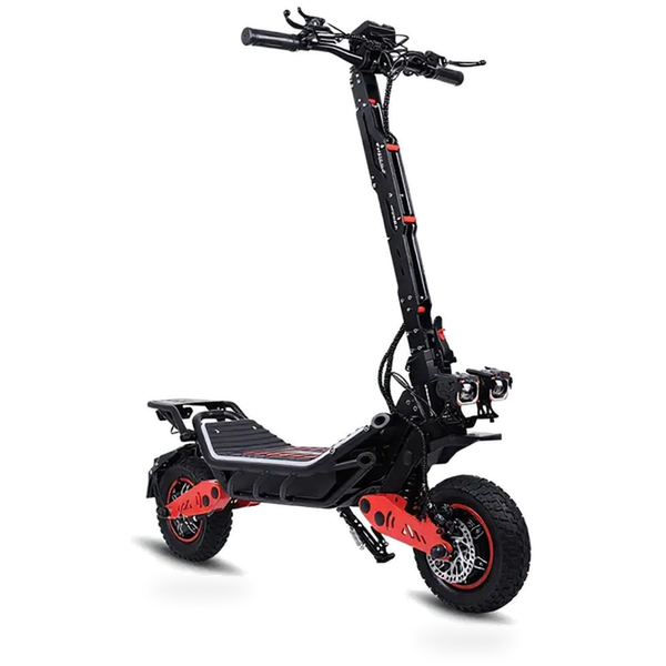 HKM-2528851 Folding All-Terrain E-Scooter - 2400W Motor 48V Battery 43 Mile Range 11-Inch Tires Hydraulic Disc Brakes Dual AWD