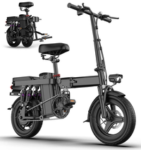 HKM-2637267 Electric Bike 250W Motor 48V 15Ah Battery 37 Mile Range 14-Inch Tires Foldable Disc Brakes Multiple Shock Absorption