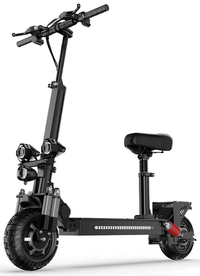 HKM-2987603 Electric Scooter 1200W Dual Motor 48V 15.6Ah Battery 25 Mile Range 10-Inch Off-Road Tires Disc Brakes Foldable