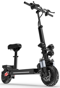 HKM-2987603 Electric Scooter 1200W Dual Motor 48V 15.6Ah Battery 25 Mile Range 10-Inch Off-Road Tires Disc Brakes Foldable