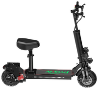 HKM-2987603 Electric Scooter 1200W Dual Motor 48V 15.6Ah Battery 25 Mile Range 10-Inch Off-Road Tires Disc Brakes Foldable