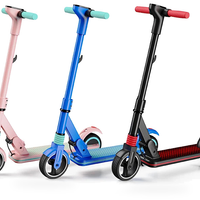 HKM-3048403 MK027 IPX4 Kids Electric Scooter with 130W Motor, 3.1-5 mi Range, 2 MPH Top Speed, 24V2.5Ah Battery, Foldable