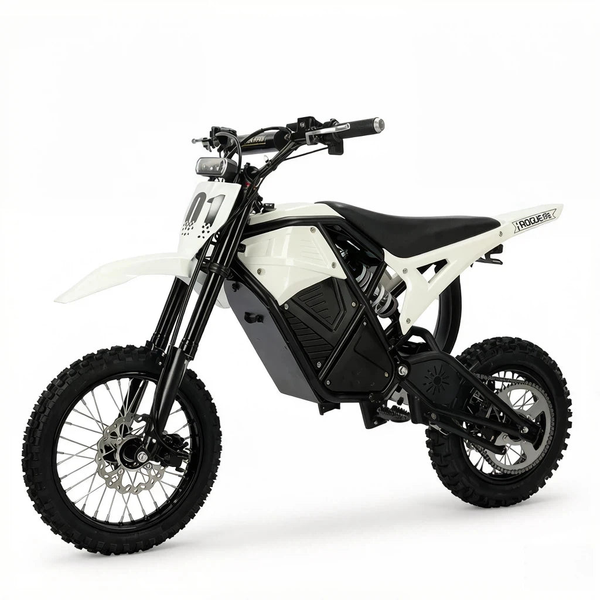 HKM-3364051 Electric Dirt Bike 3000W Motor 48V 21Ah Battery 34 MPH 265 lb Load Hydraulic Brakes IPX6 Upside-Down Fork 3 Gears