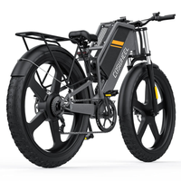 HKM-3527891 Electric Bike 1500W Motor 48V 25Ah Battery 94 Mile Range 26-Inch Fat Tires Hydraulic Brakes 7-Speed Foldable